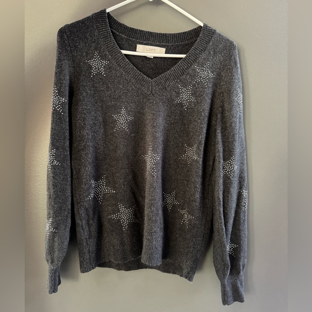 Loft sparkly star sweater